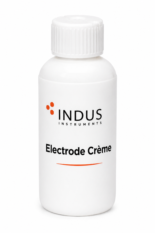Indus Instruments electrode conductive cream bottle for non-invasive ECG signal acquisition